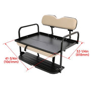 DURAFORCE Rear Flip Back Seat Kit For Pre-1994 EZGO Marathon Golf Cart Fold Down - Tan