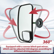 DURAFORCE 2 Magnetic Backup Mirrors For Skid Steer John Deere w/BLIND SPOT MIRRORS 600lbs