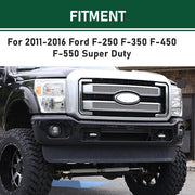 DURAFORCE Front Mesh Chrome Grille Grill Covers For 2011-2016 Ford F250 F350 Super Duty