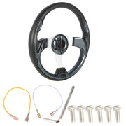 DURAFORCE Golf Cart 12.5 inch Carbon Fiber Steering Wheel Fit For Yamaha EZGO Club Car