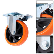 DURAFORCE 5 inch Swivel Caster Wheels with Dual Locking, Heavy Duty Castors Set of 4