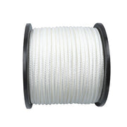 DURAFORCE 3/8 Inch Nylon Rope 250 Foot Sturdy Spool Nylon Solid Braid Rope White