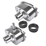 DURAFORCE Push-in Breather &PCV Combo Kit 1-1/4" Valve Cover Hole Polished Aluminum Finned