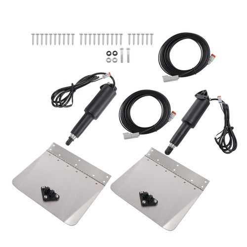 DURAFORCE 15001-101 9"x12" Standard Boat Trim Tab Kit 12V No Switch For 16-25 Foot Vessels