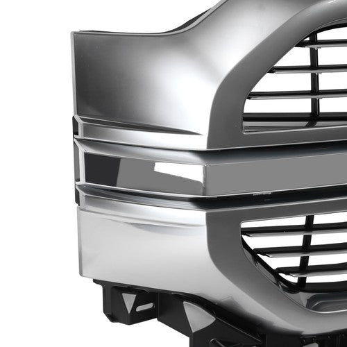 DURAFORCE Satin Aluminum Front Bumper Grille Grill For 2021-2023 Ford F-150 F150 Limited