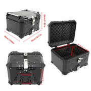 DURAFORCE 55L Motorcycle Top Case Tail Box Waterproof Luggage Scooter Trunk Storage Black
