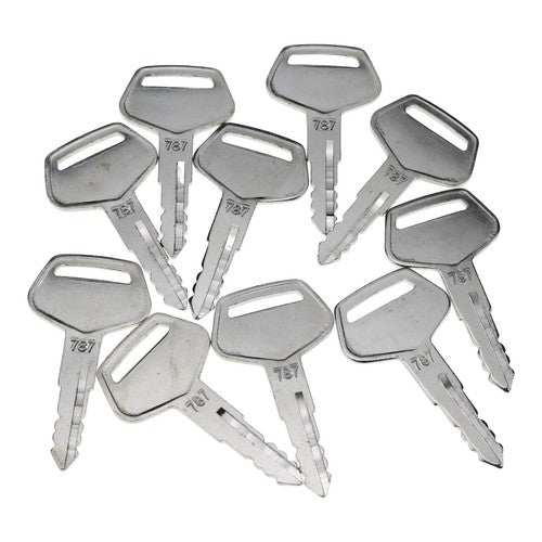 DURAFORCE 10X Keys Heavy Equipment Key 787 for Komatsu Equipment