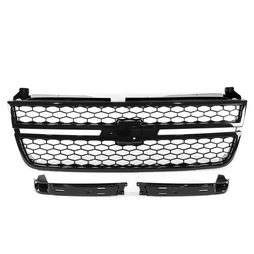 DURAFORCE Front Grille Assembly Gloss Black For 2003-2007 Chevrolet Silverado 1500 2500