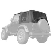 DURAFORCE 4 For Jeep Wrangler TJ Soft top Replacement, 97-06,w/Tinted Windows, Black Vinyl