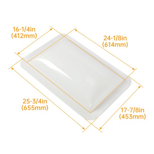 DURAFORCE For RV Camper Food Truck Skylight Outer Skylight Cover Top Roof 18" x 26"