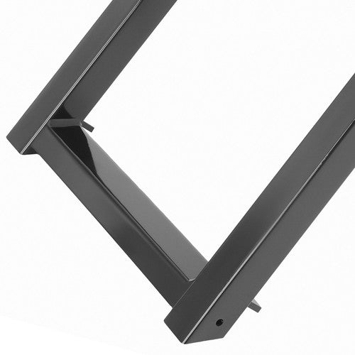 DURAFORCE Truck Bed Step 2-Rung Retractable Tailgate Ladder Heavy Duty W/L-Shaped Bracket