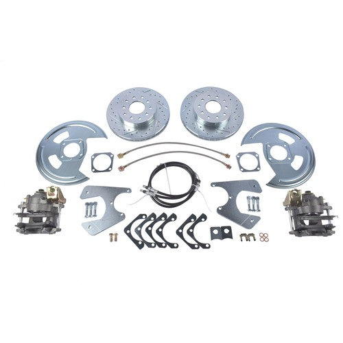 DURAFORCE Rear Brake Disc Set w/ Brackets for GM A F X-Body Buick Chevy Pontiac 1964-1977