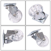 DURAFORCE 2Inch Caster Wheels 4 pieces Heavy Duty Alloy Steel + Rubber Casters white