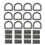DURAFORCE Heavy Duty 3/8" Weld-On D Rings 5000 lbs MBS 12 Pack for Trailers & ATVs