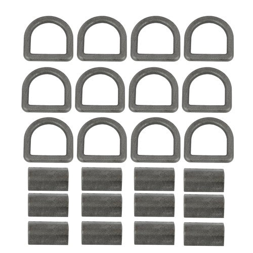 DURAFORCE Heavy Duty 3/8" Weld-On D Rings 5000 lbs MBS 12 Pack for Trailers & ATVs