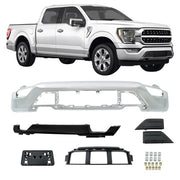 DURAFORCE Fit For Ford F-150 2021-2023 Front Bumper Face Bar 6-piece Kit W/o Sensor Holes