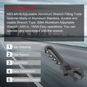 DURAFORCE Black Aluminum 3AN to 16AN Adjustable Wrench Tool Spanner For Hose End Fitting