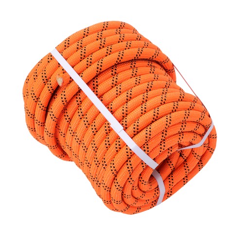 DURAFORCE Orange & Black 48 Strands Polyester Braided Arborist Bull Rope 8626lbs 3/4"×120'