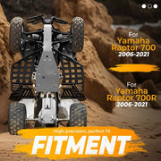 DURAFORCE Swing Arm Skid Plate Guard Full Chassis Glide For Yamaha Raptor 700 700R 2006-25