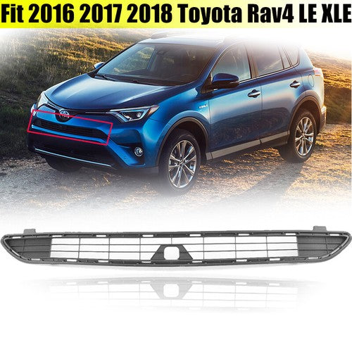 DURAFORCE Fit 2016 2017 2018 Toyota Rav4 LE XLE Front Bumper Black Radiator Center Grille