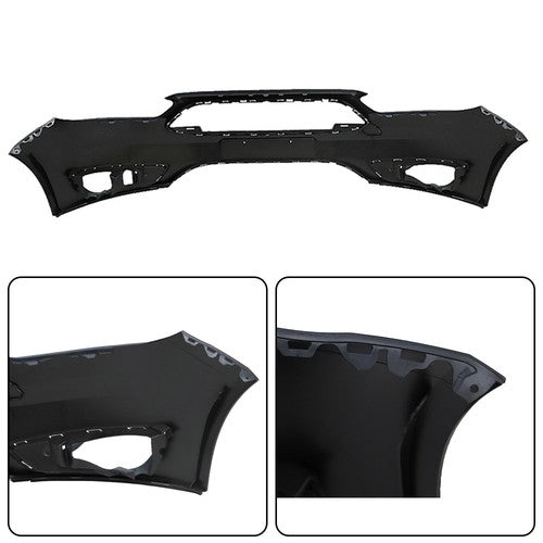 DURAFORCE Front Bumper Cover+Upper Grille+Fog Light For Ford Focus 2015-2018 Plastic