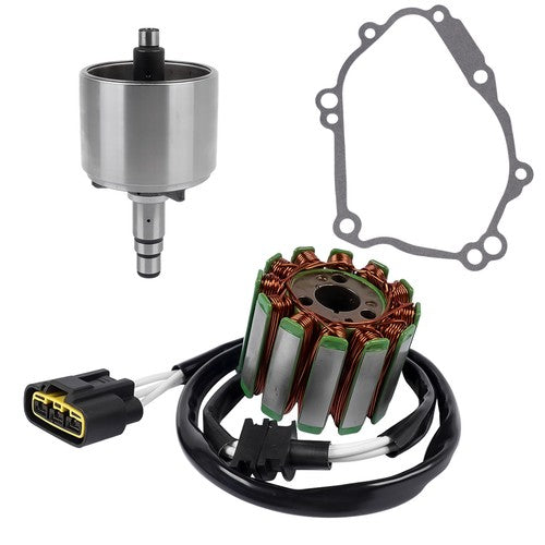 DURAFORCE Engine Stator Coil Magneto Rotor Assy w/ Flywheel Gasket for Yamaha YZF R1 04-08