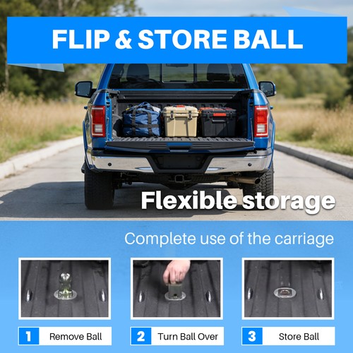 30 Thousand Pound Double Lock Under Bed Gooseneck Trailer Hitch for 2015-2020 Ford F150