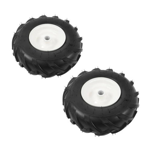 DURAFORCE 13x5.00-6" Rubber Tiller Tire & Wheel 1" Axle Size For Garden Tractor Tire 2Pack