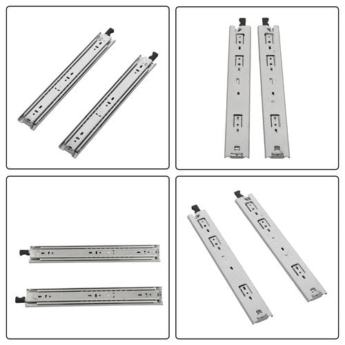 DURAFORCE 1 Pair 14 inch Drawer Slides 150 lbs Load Capacity Side Mount Extension