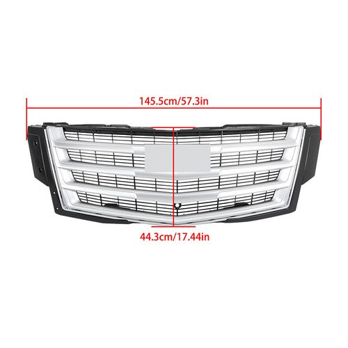 DURAFORCE Grille Model Silver Gray Front Mesh Grille For Cadillac Escalade 2015 16-2020