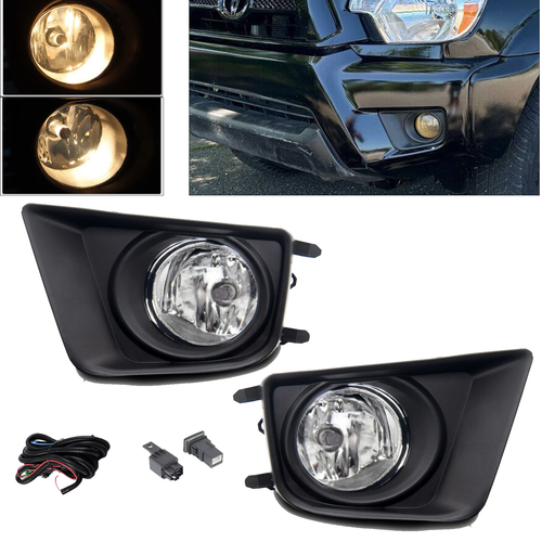 DURAFORCE Clear Fog Lights Bumper Driving Lamp Switch Bulbs for Toyota Tacoma 2012-2015