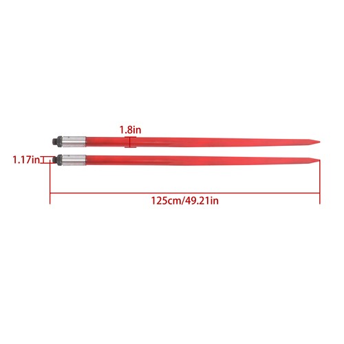 DURAFORCE Hay Bale Spear 49" 4500 lbs Capacity Spike Fork for Tractors Loaders 2Pcs