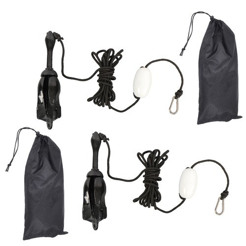 DURAFORCE 2-Pack Black Folding 7.05LB Fits For Grapnel Boat Kayak Marine Anchor Set