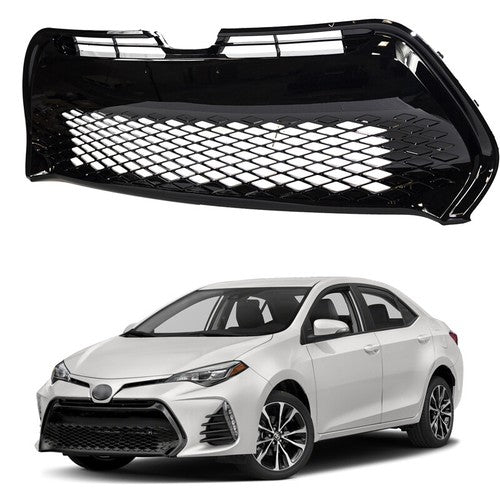 DURAFORCE Front Bumper Lower Grille Grill Black for Toyota Corolla SE XSE 2017 2018 2019