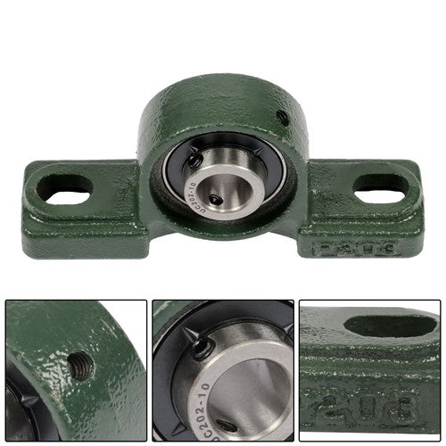 DURAFORCE 6PCS UCP202-10 Pillow Block Mounted Ball Bearing 5/8" Bore 2 Bolt Cast Iron Base
