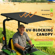 DURAFORCE Tractor Canopy Sun Shade Roof Top for Lawn Mower W/2"x2"/2"x3" ROPS UV Protect