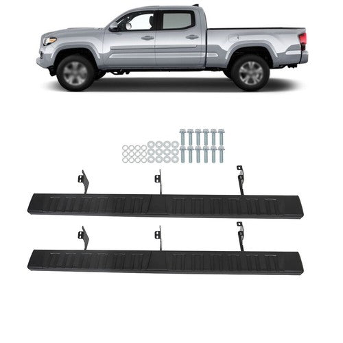 DURAFORCE For Toyota Tacoma 2005-2023 Double Cab Left+Right Running Boards 6-inch Aluminum