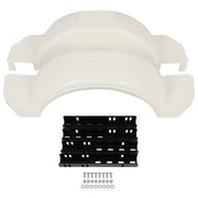 DURAFORCE 2 Single Axle Trailer Fenders w/ Top Step For 13" Wheels Tires Skirt Boat White