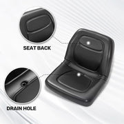 DURAFORCE Black Seat For John Deere Lawn Mowers Excavator Forklift Gators Skid Steers
