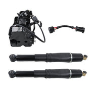 DURAFORCE Rear Pair Air Suspension Shocks & Compressor For Chevrolet Cadillac GMC 01-13