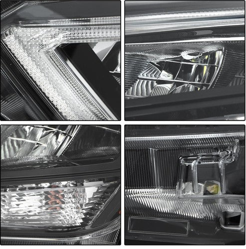 DURAFORCE Chrome For Nissan Versa 2020-2021 Left Side Headlight Replacement Clear Lens LED