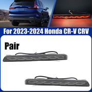DURAFORCE Rear Bumper LED Reflector Lights Pair For 2023 2024 Honda CR-V CRV Smoked Lens
