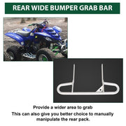 DURAFORCE For Yamaha Raptor 660 660R YFZ450 Aluminum Rear Steel Grab Bar Bumper Bracket