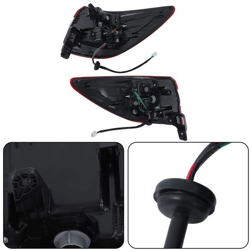 DURAFORCE Driver&Passenger Halogen For Subaru Outback 2015-2019 Red Rear Brake Tail Lights