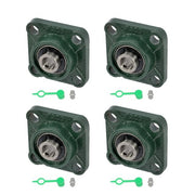 DURAFORCE 4pcs UCF202-10 Pillow Block Bearing 5/8" Bore 4-Bolt Self-Aligning Solid Base