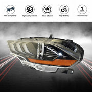 DURAFORCE For Ford Mustang 2018-2020 LED DRL Headlights Clear Lamp Front Driver Left Side