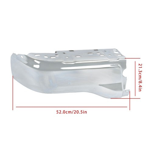 DURAFORCE Chrome Rear Bumper End Cap Driver Side W/o Sensor Hole For Ford Ranger 2019-2023