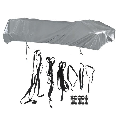 DURAFORCE 21-24Ft Waterproof Heavy Duty Pontoon Boat Cover Outdoor UV Rain Dust Protection