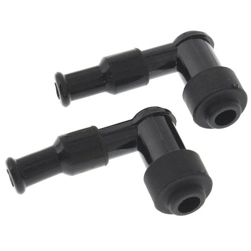 DURAFORCE 2×Spark Plug Boot Cap Cover Resistor LB05F 90 Degree For Motorcycle Snow NEW
