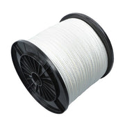 DURAFORCE 3/8 Inch Nylon Rope 250 Foot Sturdy Spool Nylon Solid Braid Rope White